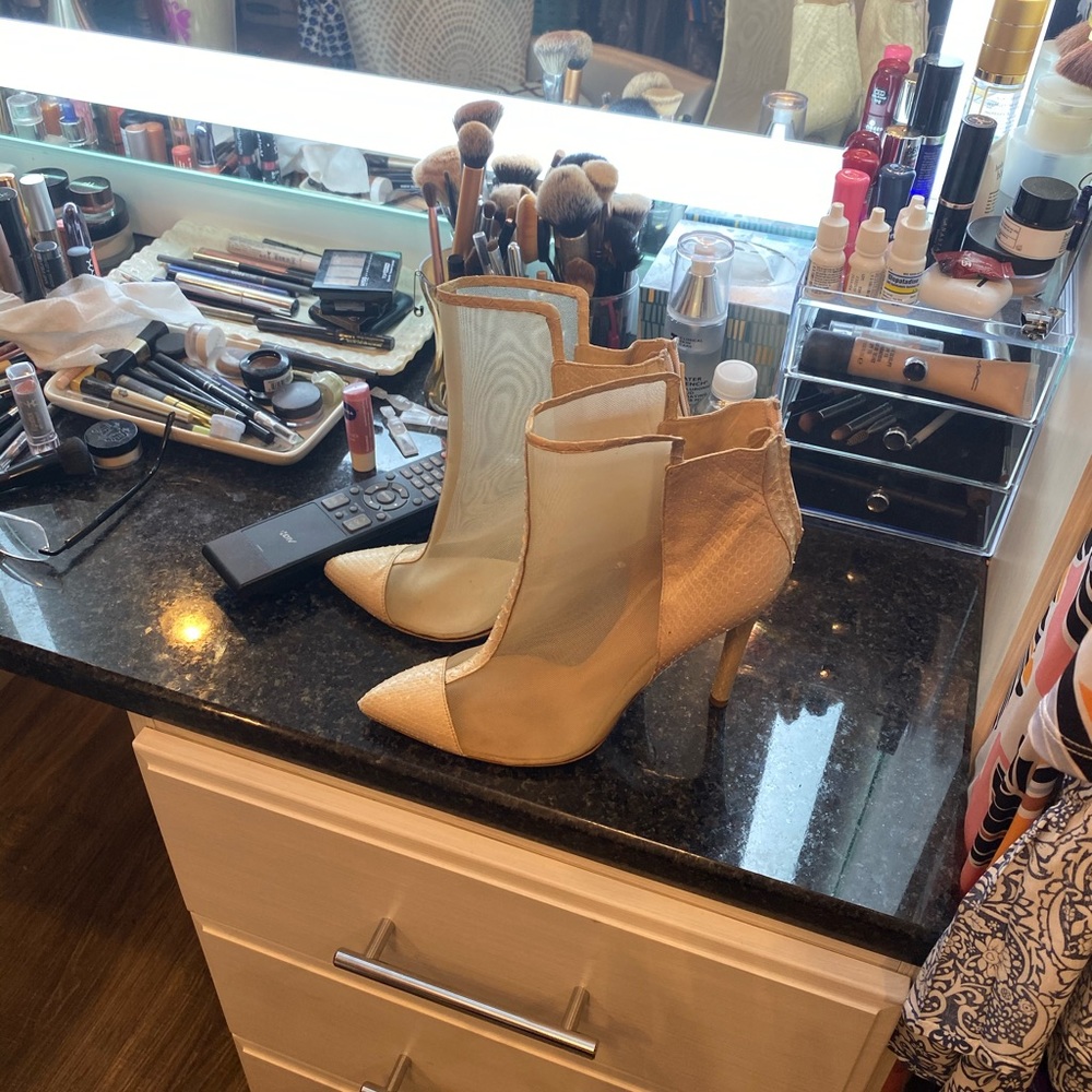 Reed Krakoff Mesh And Python Booties - image 3